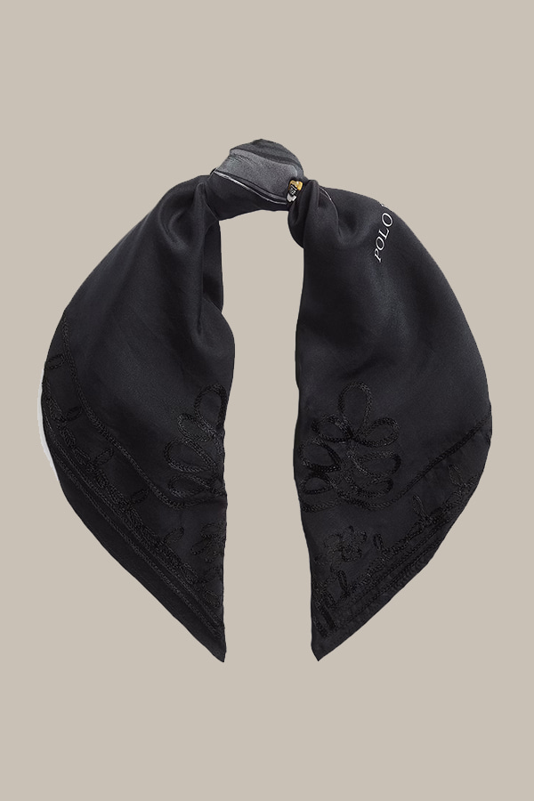 ΜΕΤΑΞΩΤΟ ΦΟΥΛΑΡΙ ΛΑΙΜΟΥ POLO RALPH LAUREN - 001 POLO BLACK / BLACK